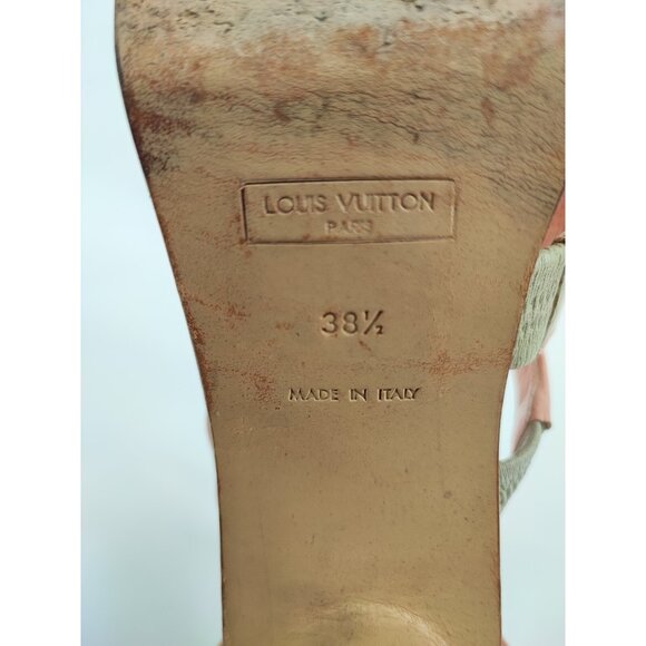 Louis Vuitton Women's Light Green High Heel Sandals Size 38.5EU 8.5US - Picture 8 of 9